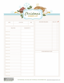 Printable Christmas Planning Page